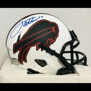 Josh Allen Autographed Buffalo Bills NFL eclipse LE mini helmet